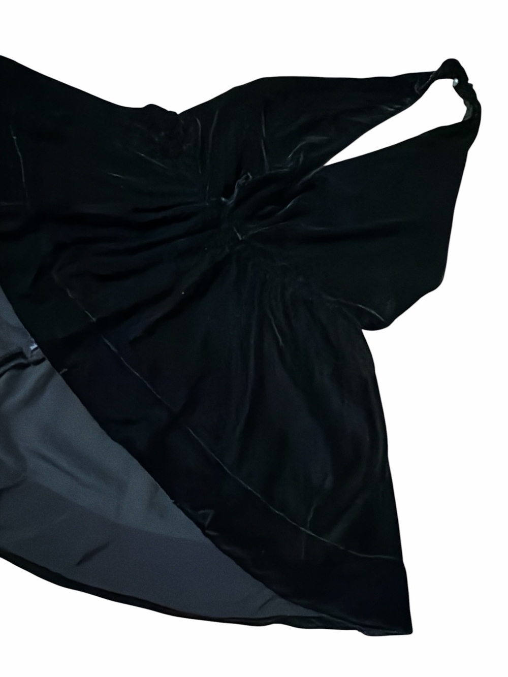 FREE PEOPLE Black Backless Halter Velvet Top